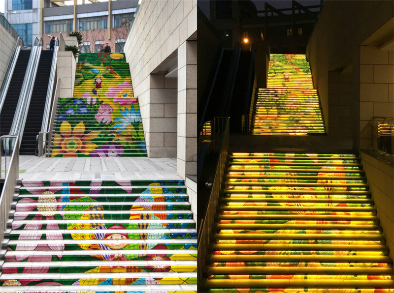 台阶-楼梯-立面手绘墙绘绘画案例