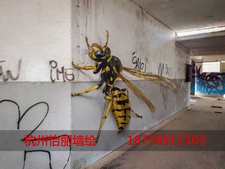 3D立体手绘墙彩绘蜜蜂.jpg