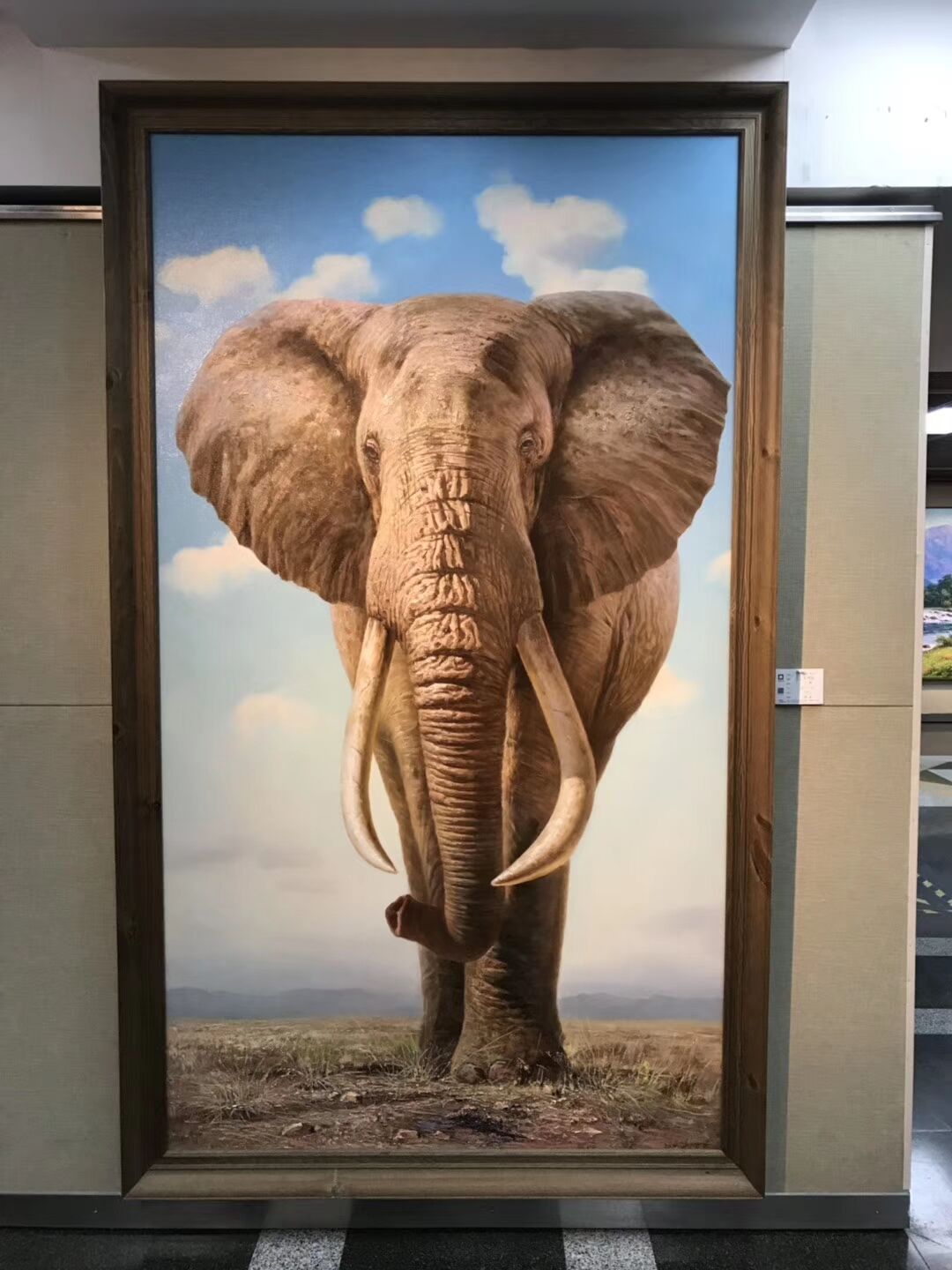 手绘3D墙绘画大象.jpg